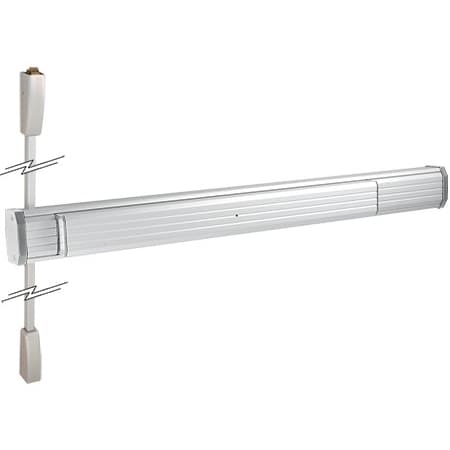 Jackson Satin Aluminum 36 in. x 96 in. 1275 Push Pad Surface Vertical Rod Panic Exit Device 31127538628